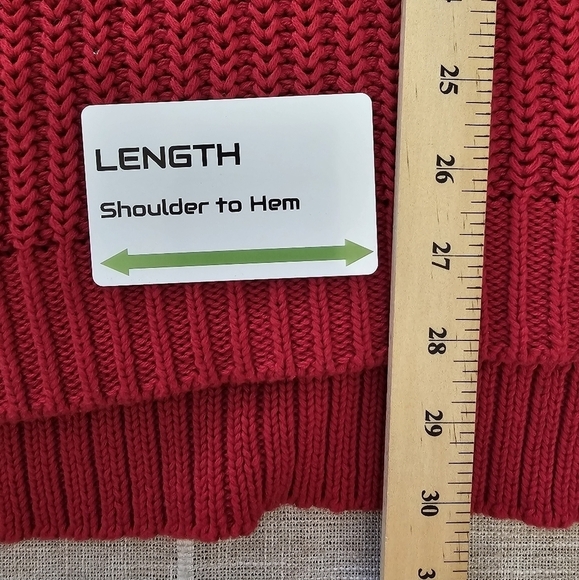 Lauren Ralph Lauren Small 100% Cotton Shawl Neck Chunky Cable Knit Sweater - Picture 11 of 12